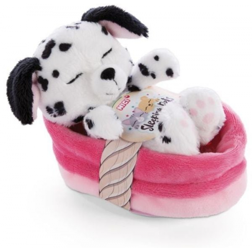 NICI - Sleeping Pets - Welpe Dalmatiner 12cm im Körbchen