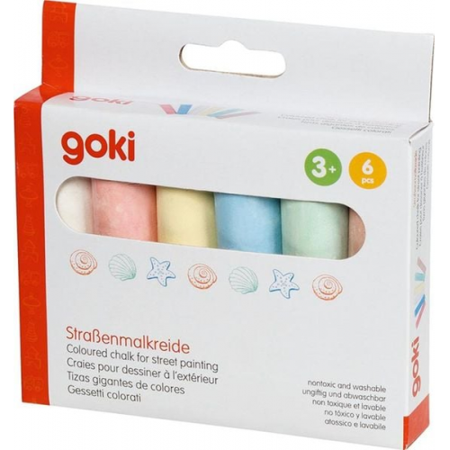 Goki SP406 - Straßenmalkreide, 6er Set