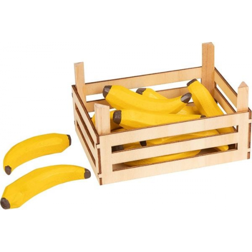 Goki Bananen in Holzkiste Stiege für Kaufladen, Holz