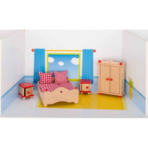 Goki Puppenmöbel Schlafzimmer für Puppenhaus