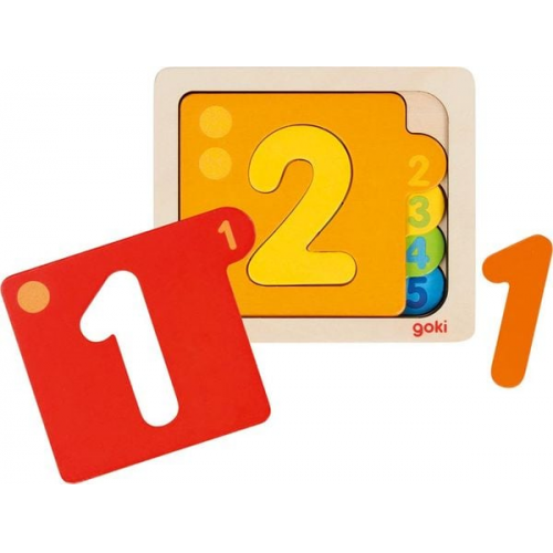 Goki 57410 - Schichtenpuzzle Zahlen