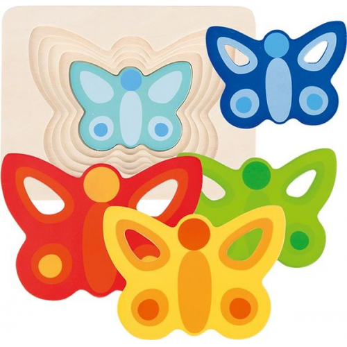 Goki 57486 - Schichtenpuzzle Schmetterling II