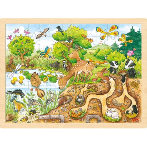Goki 57582 - Einlegepuzzle Erlebnis Natur