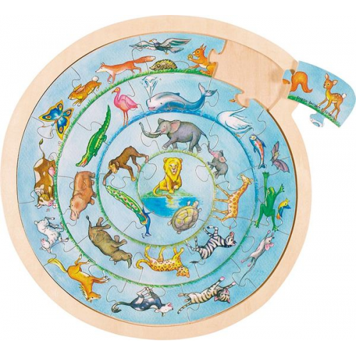 Goki 57790 - Einlegepuzzle Tierkreis