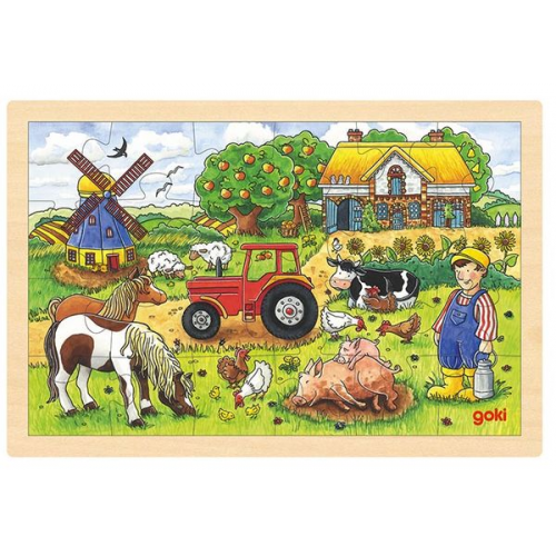 Goki 57891 - Einlegepuzzle Müllers Farm