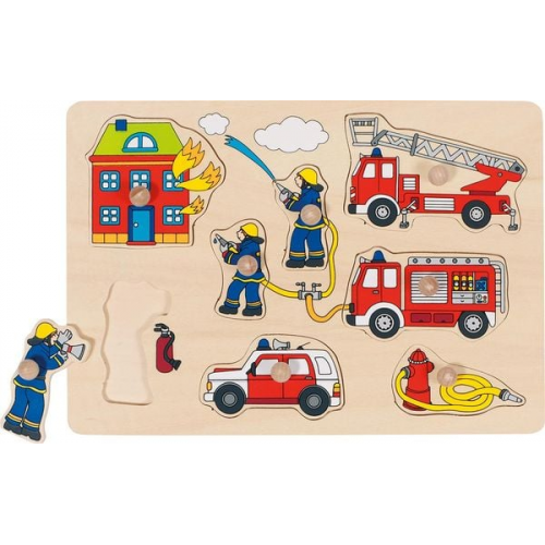 Goki 57907 - Steckpuzzle Feuerwehr