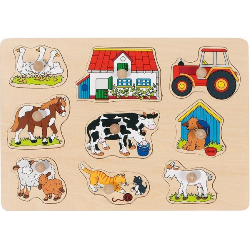 Goki 57908 - Steckpuzzle Bauernhof I