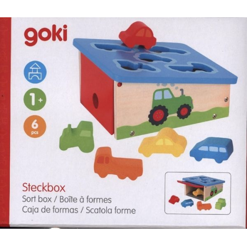 Goki Sort Box Fahrzeuge, Steckspiel