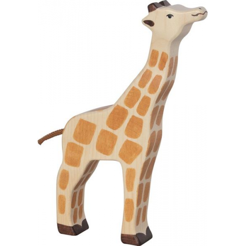 Holztiger Giraffe, Kopf hoch, Holz