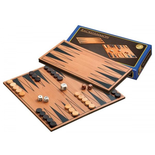 Philos 1138 - Backgammon-Set, klappbares Spielbrett, Reisespiel