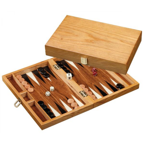 Philos 1165 - Backgammon Mathraki, klein, Holz, Kassette