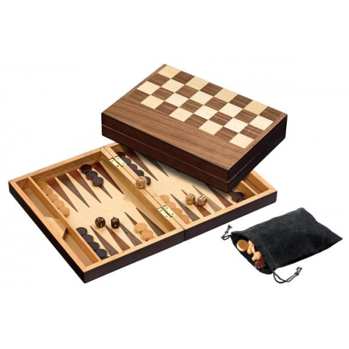 Schach/Backgammon, Walnuss, Feld 32 mm