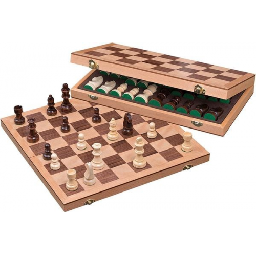 Philos 2623 - Schachset, Schach-Kassette, Holz, Feld 43mm