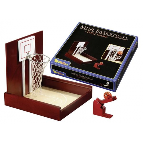 Philos 3236 - Mini Basketball, Tisch-Basketball, Holz, 27x23x7cm