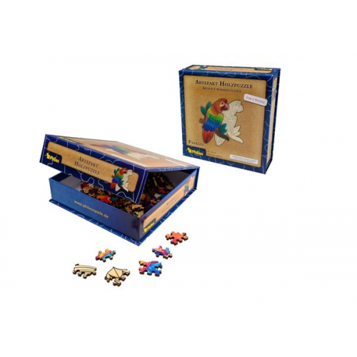 Philos 9082 - Artefakt Holzpuzzle 2in1 Papagei