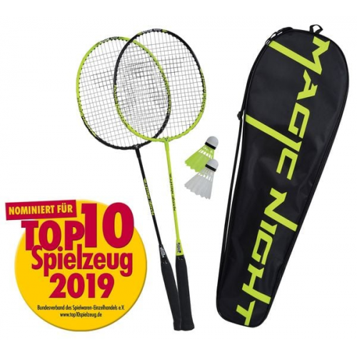 Talbot Torro 449405 - Badminton-Set Magic Night, 2 Schläger und 2 LED-Federbälle, Thermobag