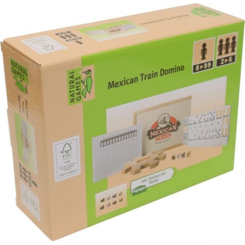 Natural Games Mexican Train Domino, 66 Teile