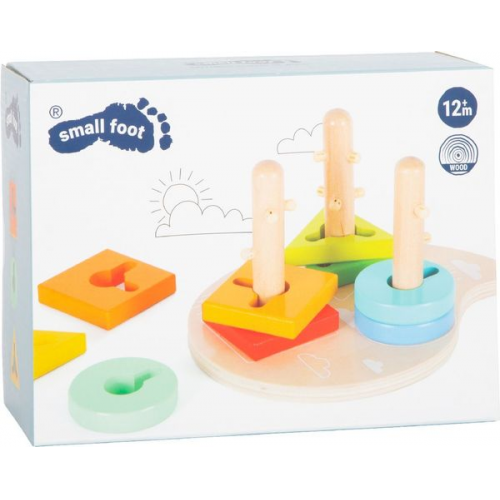 Small foot 11190 - Motorik-Steckspiel Formen und Farben, Holz, 10-teilig, play&learn