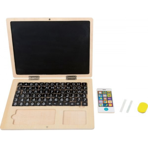 Small foot 11193 - Holz-Laptop mit Magnet-Tafel