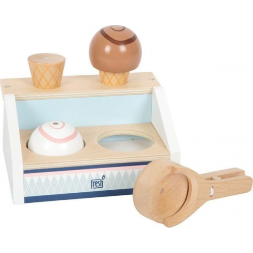 Small foot 12416 - Eistheke kompakt fresh, Holz, Zubehör für Kinderküche und Kaufladen, Spielset