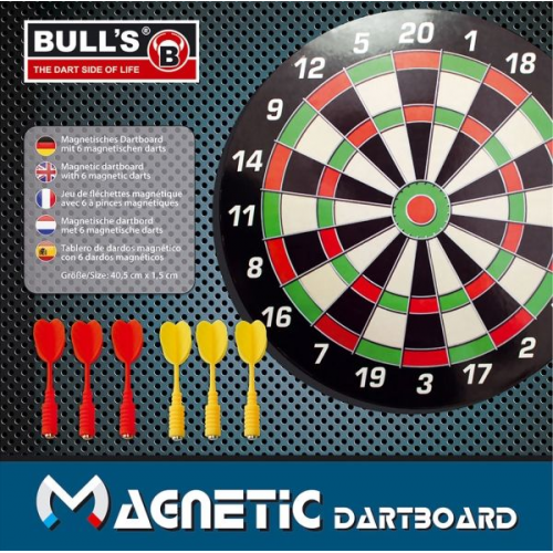 BULL'S Magnetic Dartboard mit 6 Pfeilen