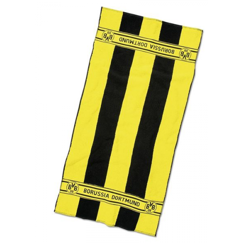 BVB 1680100 - BVB-Duschtuch mit Streifen, Handtuch, 140x70cm, Borussia Dortmund 09