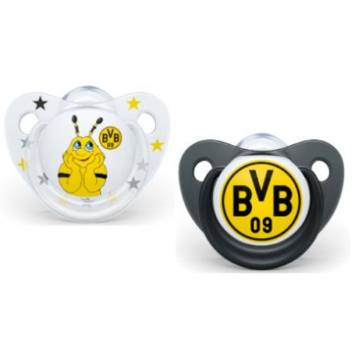 Borussia Dortmund 20430300/02 - Schnullerset NUK 6-18 Monate, 2er Set