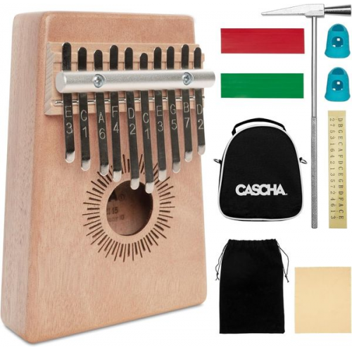 Kalimba Mahogany 10 (incl. padded bag, tuning hammer, 2 finger protection caps)