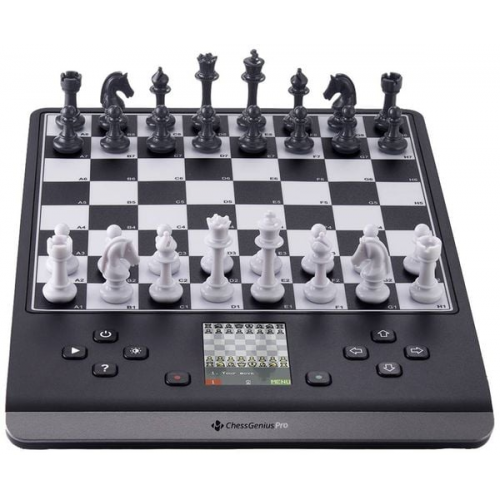 Millennium Chess Genius Pro M815 Schachcomputer KI-Funktionen, Magnetische Schachfiguren, Drucksensorbrett, Farbdisplay mit Beleuchtung