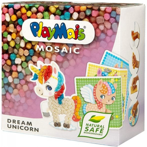 Small foot 11823 - PlayMais®, Mosaic, Dream Unicorn, über 2300 Stück und Zubehör, Bastelset