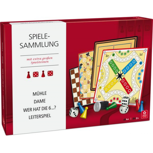 Spielesammlung mit extra großen Spielsteinen