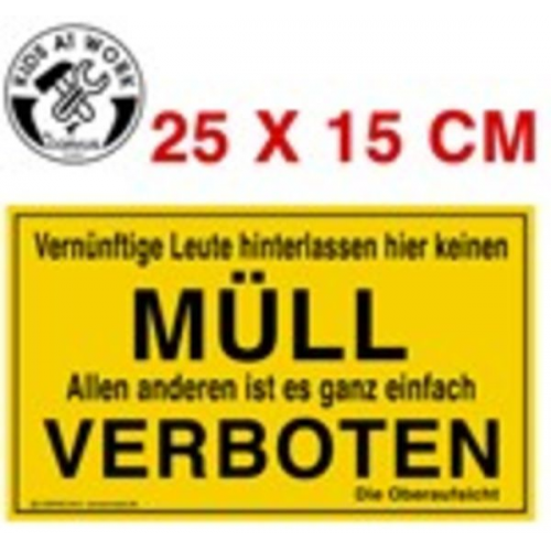 Müll-Schild