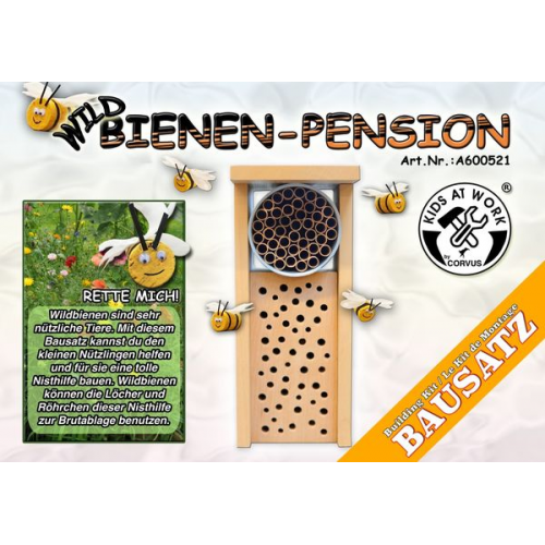 Corvus A600521 - Kids at work, Bienen-Pension, Insektenhotel, Bausatz