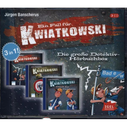 Jürgen Banscherus - Ein Fall für Kwiatkowski - Die große Detektiv Hörbuchbox, 3 Audio-CD