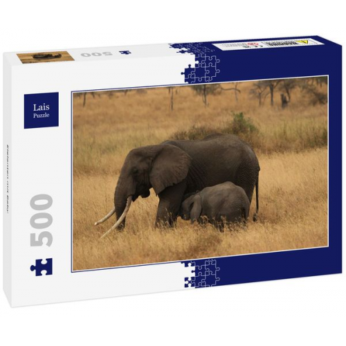 Lais Puzzle Elefanten mit Baby 500 Teile