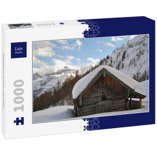 Lais Puzzle Berghütte im Schnee in den Alpen 1000 Teile