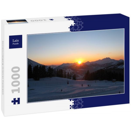Lais Puzzle Sonnenuntergang Skifahren Frankreich 1000 Teile
