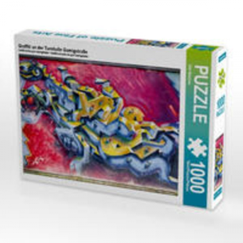 CALVENDO Puzzle Graffiti an der Turnhalle Gamigstraße 1000 Teile Lege-Größe 64 x 48 cm Foto-Puzzle Bild von Dirk Meutzner