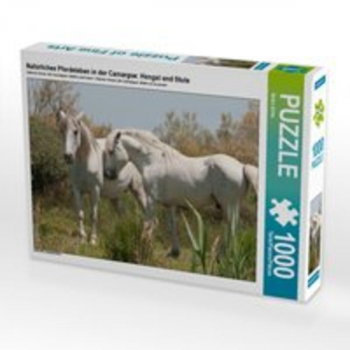 CALVENDO Puzzle Natürliches Pferdeleben in der Camargue: Hengst und Stute 1000 Teile Lege-Größe 64 x 48 cm Foto-Puzzle Bild von Meike Bölts