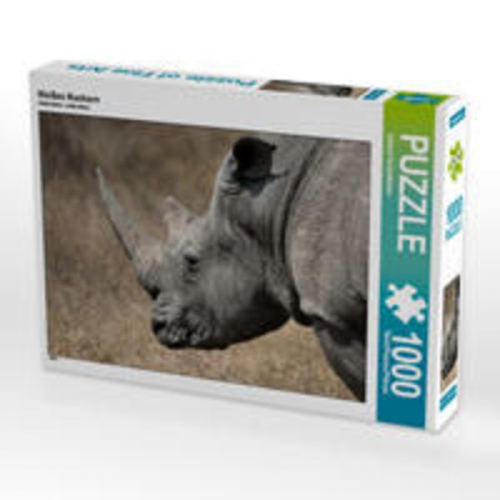 CALVENDO Puzzle Weißes Nashorn 1000 Teile Lege-Größe 64 x 48 cm Foto-Puzzle Bild von Johann Schörkhuber