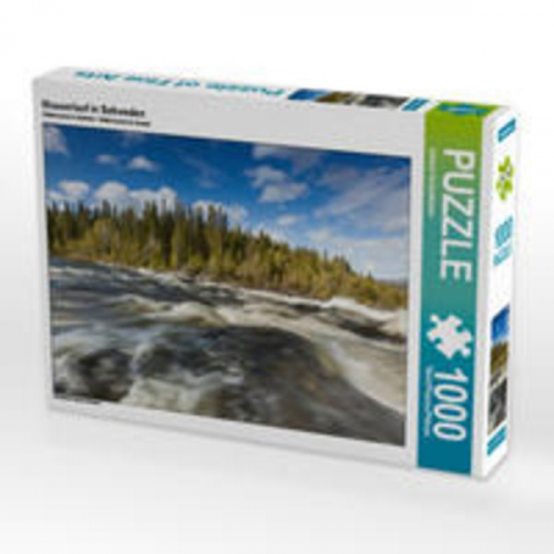 CALVENDO Puzzle Wasserlauf in Schweden 1000 Teile Lege-Größe 64 x 48 cm Foto-Puzzle Bild von Johann Schörkhuber