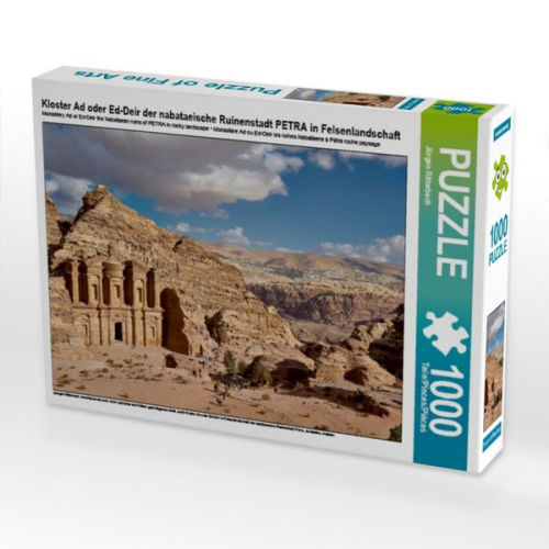 Kloster Ad oder Ed-Deir der nabataeische Ruinenstadt PETRA in Felsenlandschaft (Puzzle)