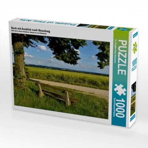 Bank mit Ausblick nach Moosburg (Puzzle)