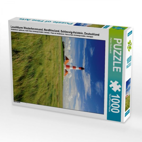 Leuchtturm Westerheversand, Nordfriesland, Schleswig-Holstein, Deutschland (Puzzle)