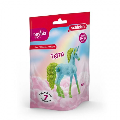 Schleich 70795 - Bayala, Einhorn Terra, Sammeleinhorn, Spielfigur, 10x9x2cm