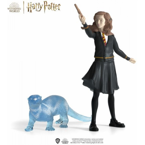 Schleich 42681 - Wizarding World - Harry Potter, Hermine Granger & Patronus, Spielfiguren, Höhe Hermine: ca. 9 cm