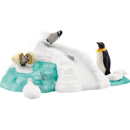 Schleich 42661 - Wild Life, Pinguin-Familienspaß, Spielset