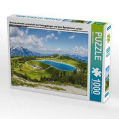 CALVENDO Puzzle Beeindruckende Landschaft des Totengebirges und dem Speichersee auf der Höss in Hinterstoder 1000 Teile Lege-Größe 64 x 48 cm Foto-Puz