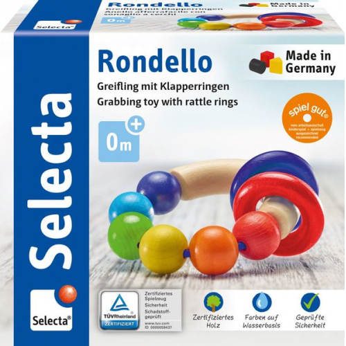 Schmidt Spiele - Selecta - Rondello, Greifling, 7,5 cm