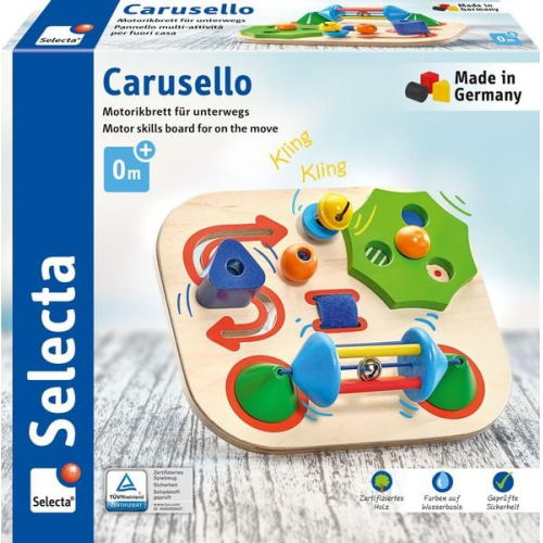 Schmidt Spiele - Selecta - Carusello, Motorikbrett für unterwegs, 19 cm